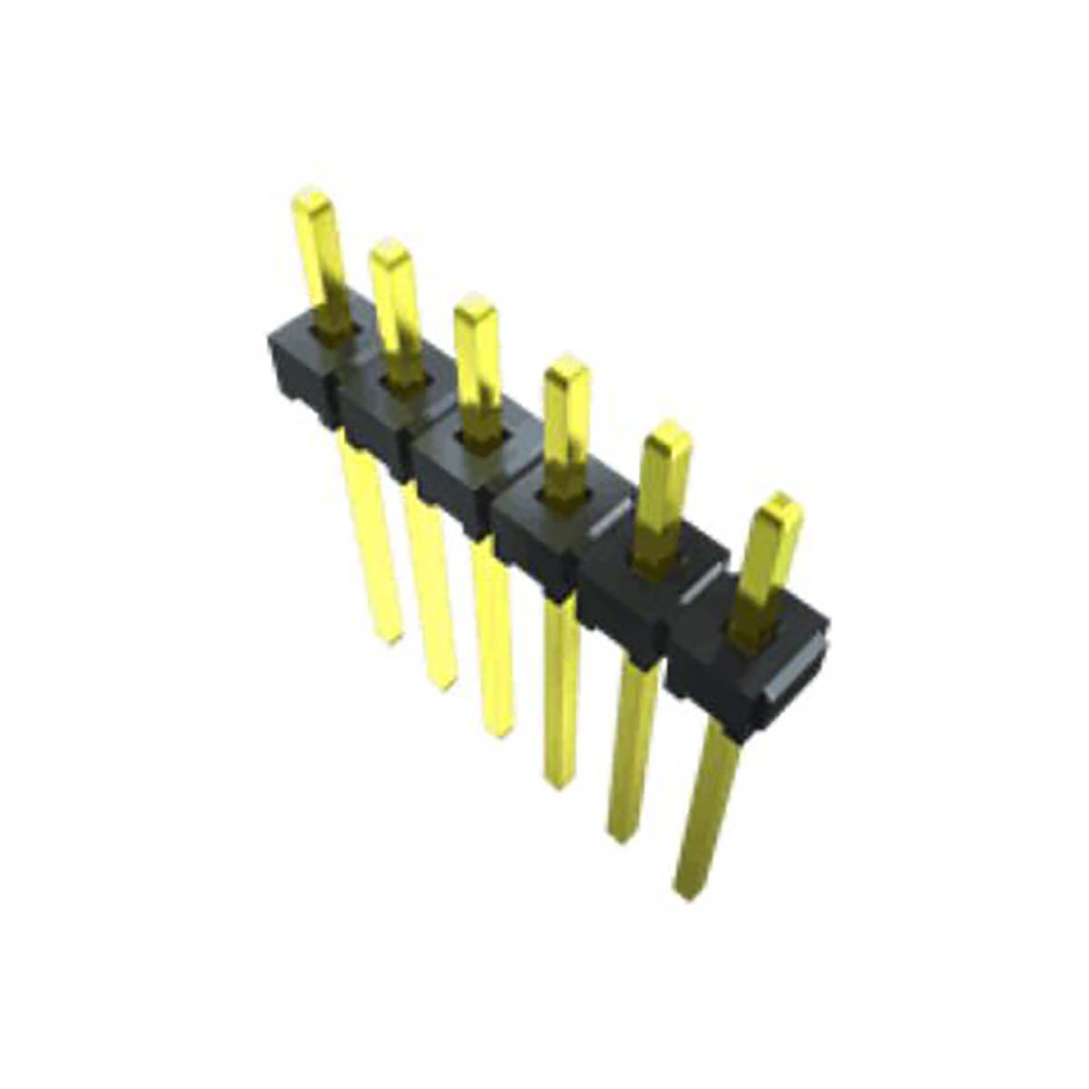 Samtec MTMM Series Vertical Through Hole Pin Header, 4 Contact(s), 2 mm Pitch, 2 Row, Unshrouded
