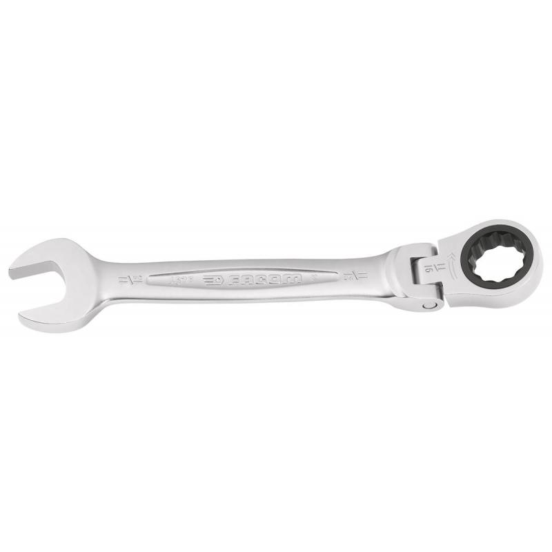 Facom 467F Series Combination Ratchet Spanner, 9/16in, Imperial, Double Ended, 161 mm Overall