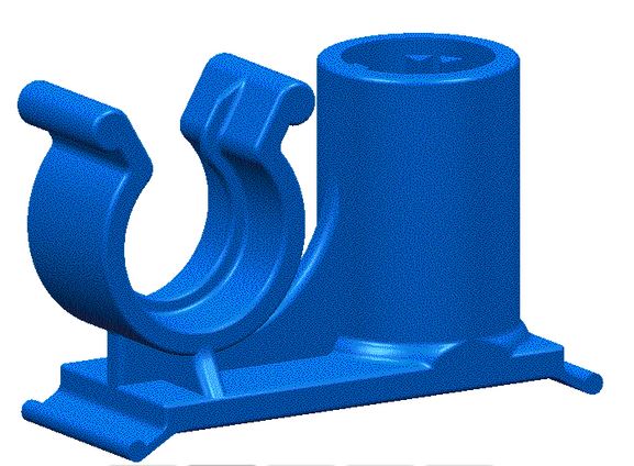 HellermannTyton Black Nylon Clip for corrugated tube