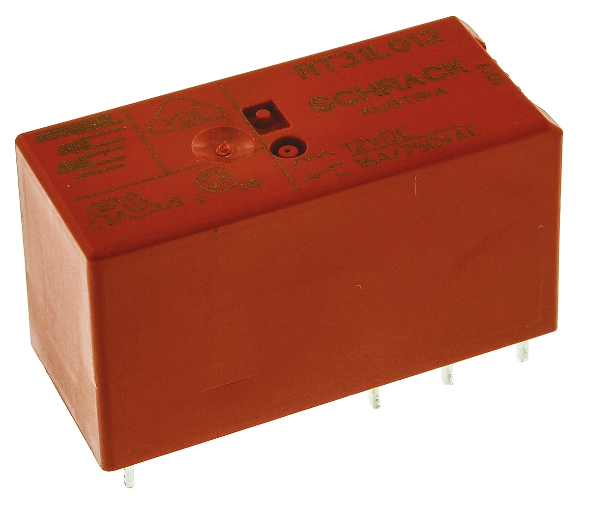 TE Connectivity PCB Mount Power Relay, 12V dc Coil, 16A Switching Current, SPDT