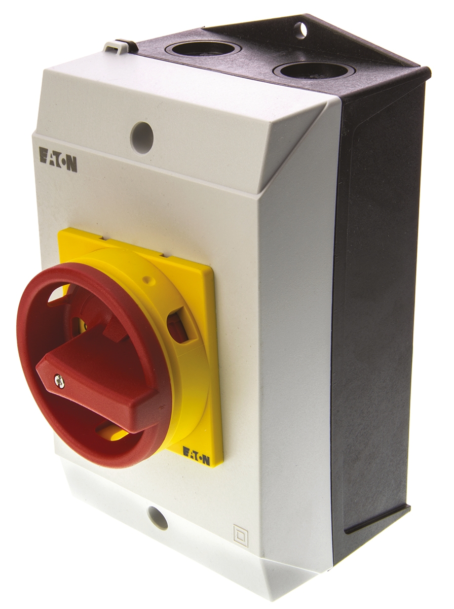Eaton 3P Pole Surface Mount Isolator Switch - 25A Maximum Current, 13kW Power Rating, IP65