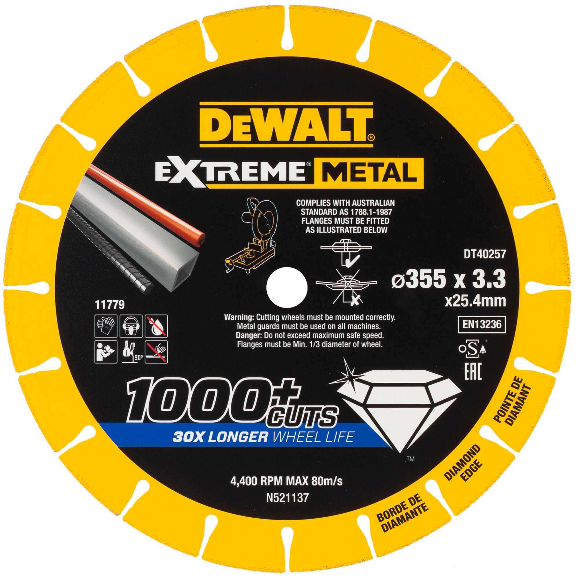 DeWALT DT402 Diamond Cutting Disc, 355mm, 1 in pack