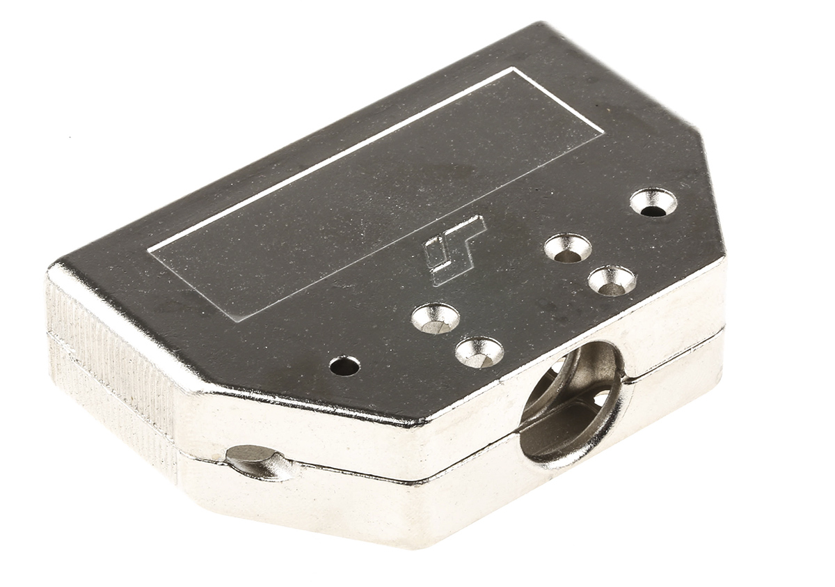 Amphenol Communications Solutions 8655MH Series Die Cast Zinc D Sub Backshell, 50 Way, Strain Relief
