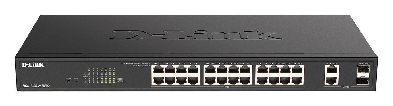 D-Link 26-Port Gigabit Smart Managed Max PoE Switch, Smart 26 Port Smart Switch With PoE EU