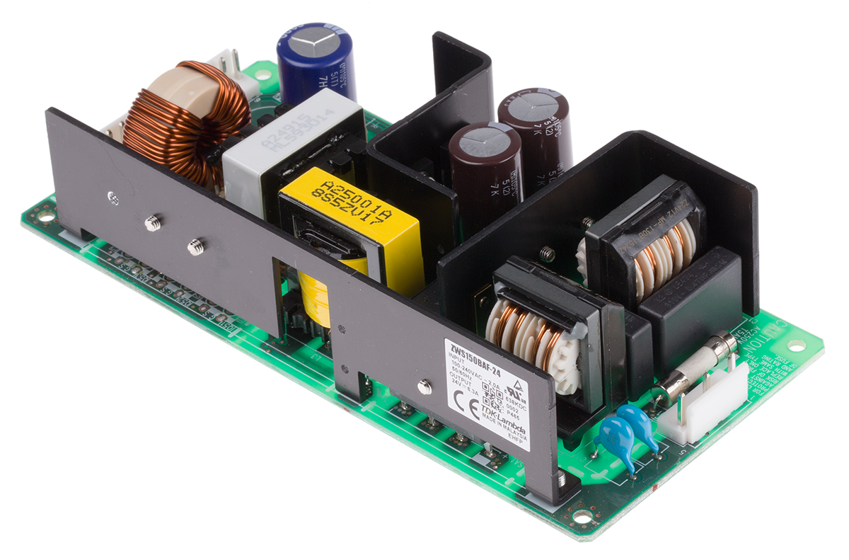 TDK-Lambda Switching Power Supply, ZWS150BAF-24, 24V dc, 6.3A, 151W, 1 Output, 120 → 370 V dc, 85 → 265 V