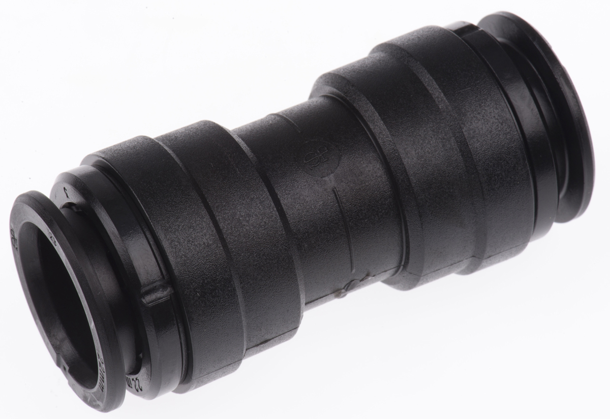 JG Speedfit Plastic Pipe Fitting, Straight Push Fit Coupler, 22mm