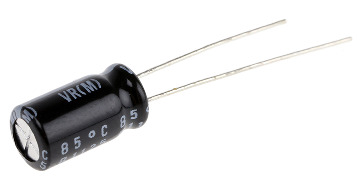 Nichicon 100μF Aluminium Electrolytic Capacitor 25V dc, Radial, Through Hole - UVR1E101MED