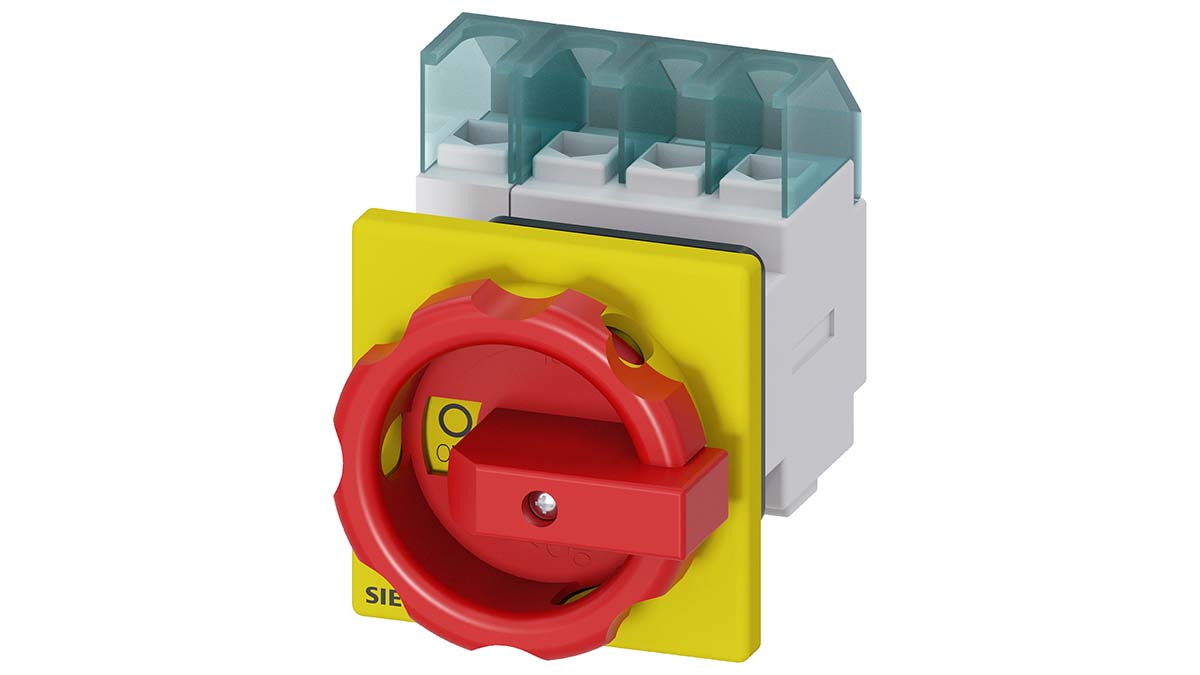 Siemens 4P Pole Front Panel Isolator Switch - 32A Maximum Current, 11.5kW Power Rating, IP65