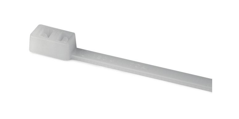 HellermannTyton Cable Tie, Inside Serrated, 210mm x 4.7 mm, Natural Polyamide 6.6 (PA66), Pk-100