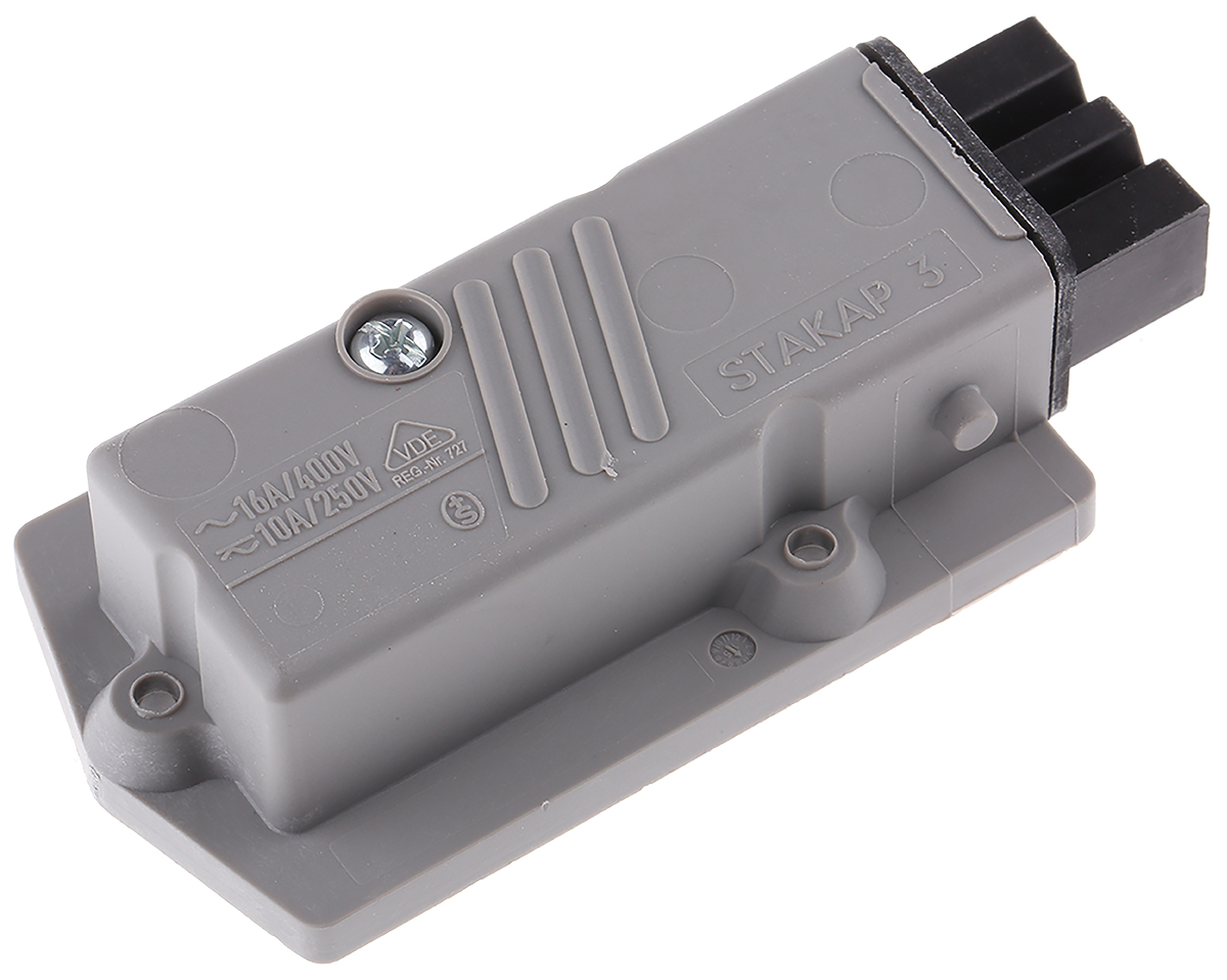 Hirschmann, ST IP54 Grey Panel Mount 3P + E Industrial Power Socket, Rated At 16A, 250 V, 400 V