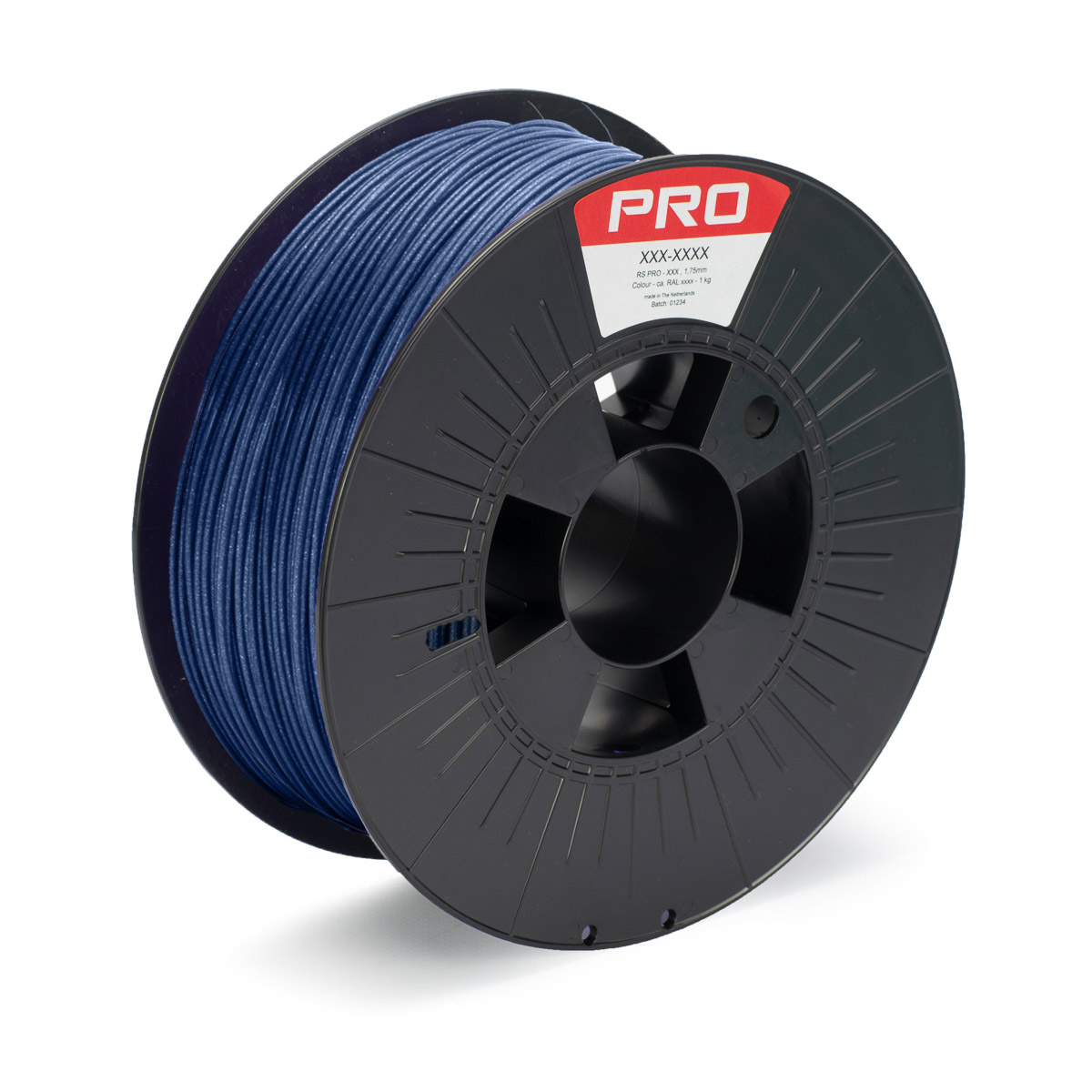 RS PRO 1.75mm Blue PLA 3D Printer Filament, 1kg