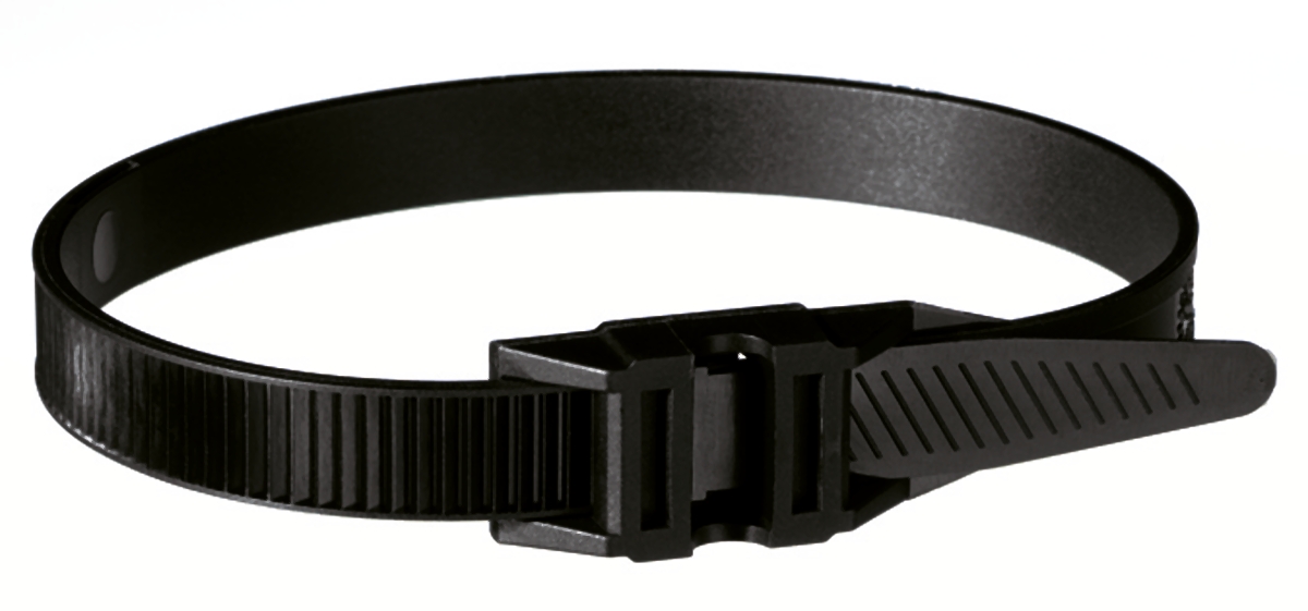 Schneider Electric Cable Tie, Installation, 194mm x 9 mm, Black Polyamide 12, Pk-100