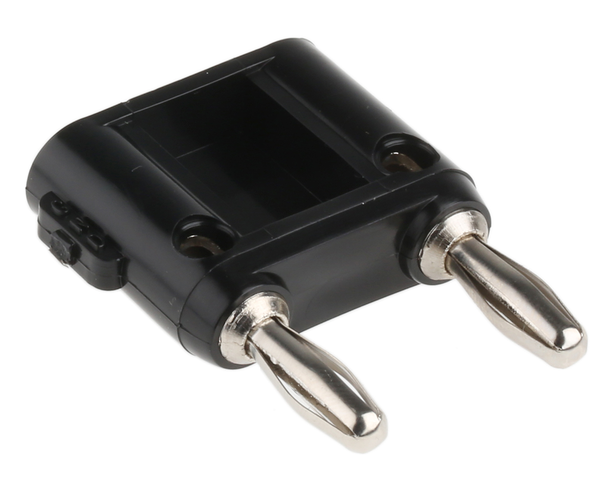 Fluke Black Male Banana Plug, Screw Termination, 15A, 5000V, Nickel Plating