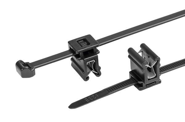 HellermannTyton Cable Tie, 200mm x 4.6 mm, Black Nylon, Pk-100