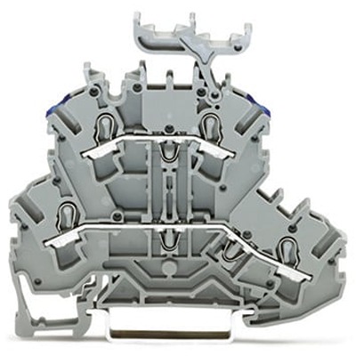WAGO 2002-2233 TOPJOB S Series Grey, 2.5mm², 2-Level, Push In Termination, ATEX, CSA, IECEx