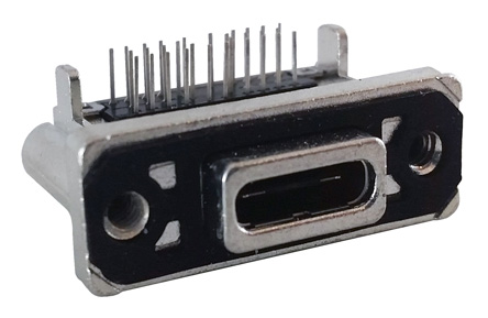 Amphenol Communications Solutions Right Angle, PCB Mount, Socket- Single Port Type C IP67 USB Connector