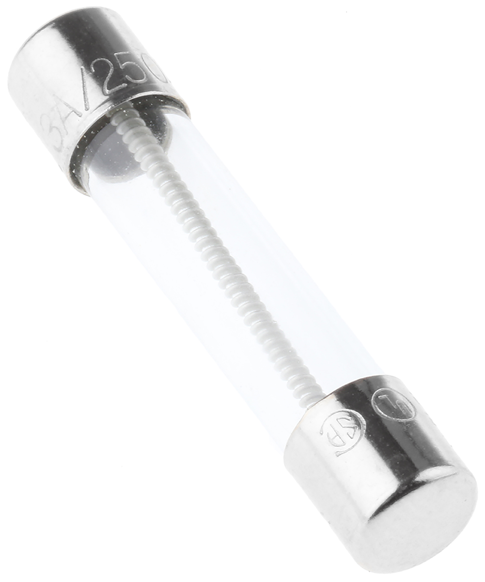 Littelfuse 3A T Glass Cartridge Fuse, 6.3 x 32mm