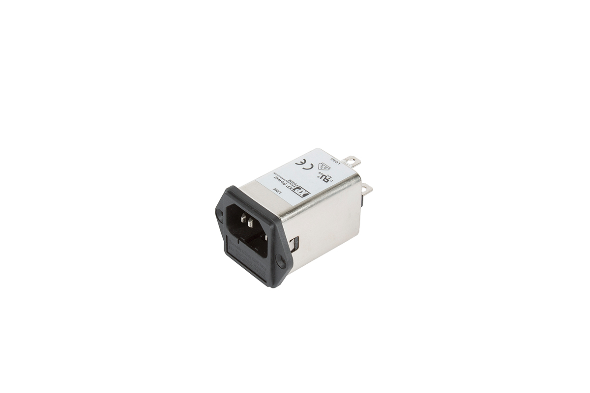 XP Power 6A, 264 V ac Male Screw IEC Inlet Filter FDMM06SFR, Faston 1 Fuse