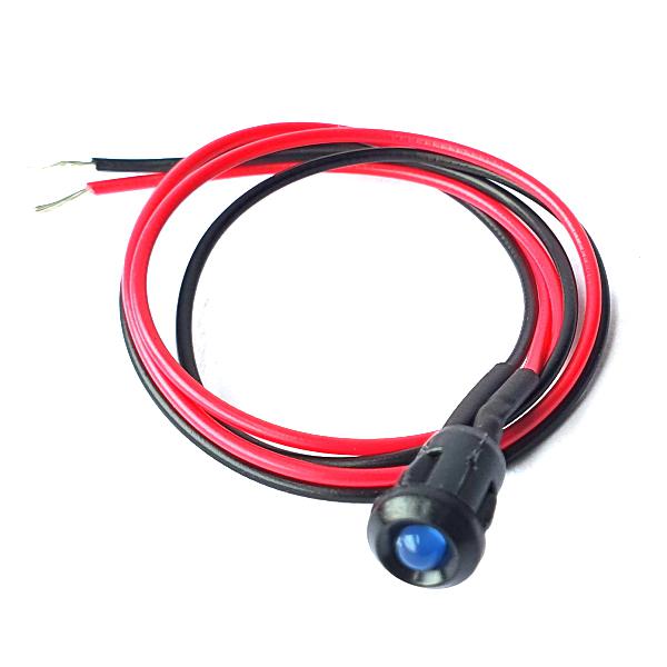 CML Innovative Technologies TA30XXXX Series Blue Panel Mount Indicator, 12V dc, 6mm Mounting Hole Size, Lead Wires