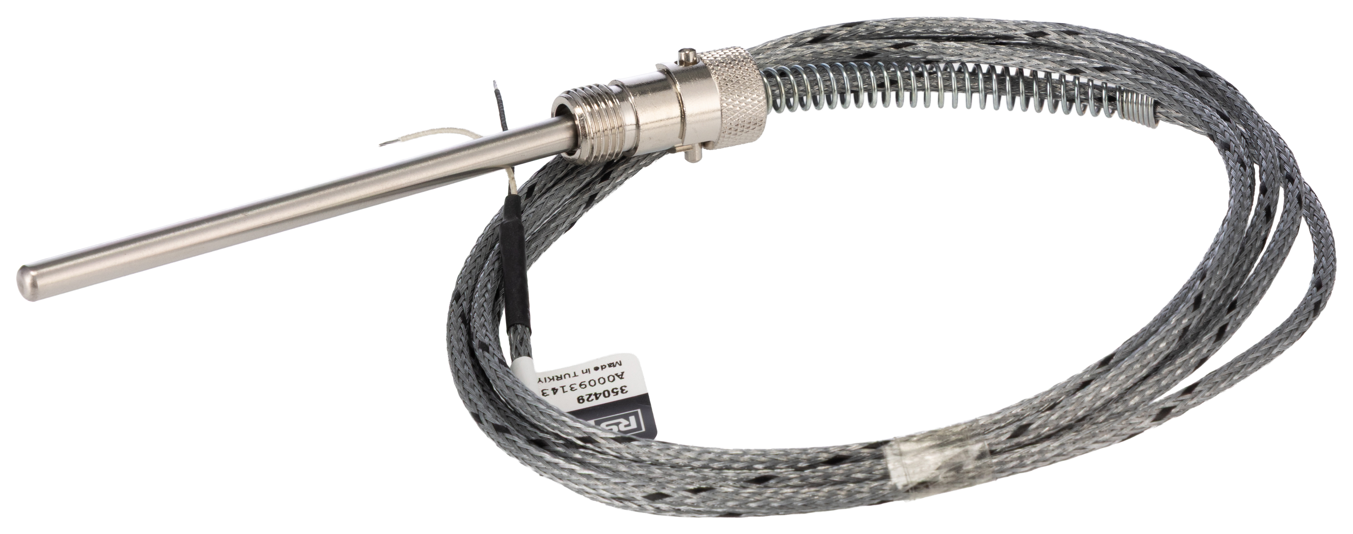 RS PRO Type J Thermocouple 100mm Length, 6mm Diameter, -50°C → 400°C