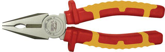 Ega-Master Combination Pliers, 180 mm Overall, Straight Tip, 41mm Jaw