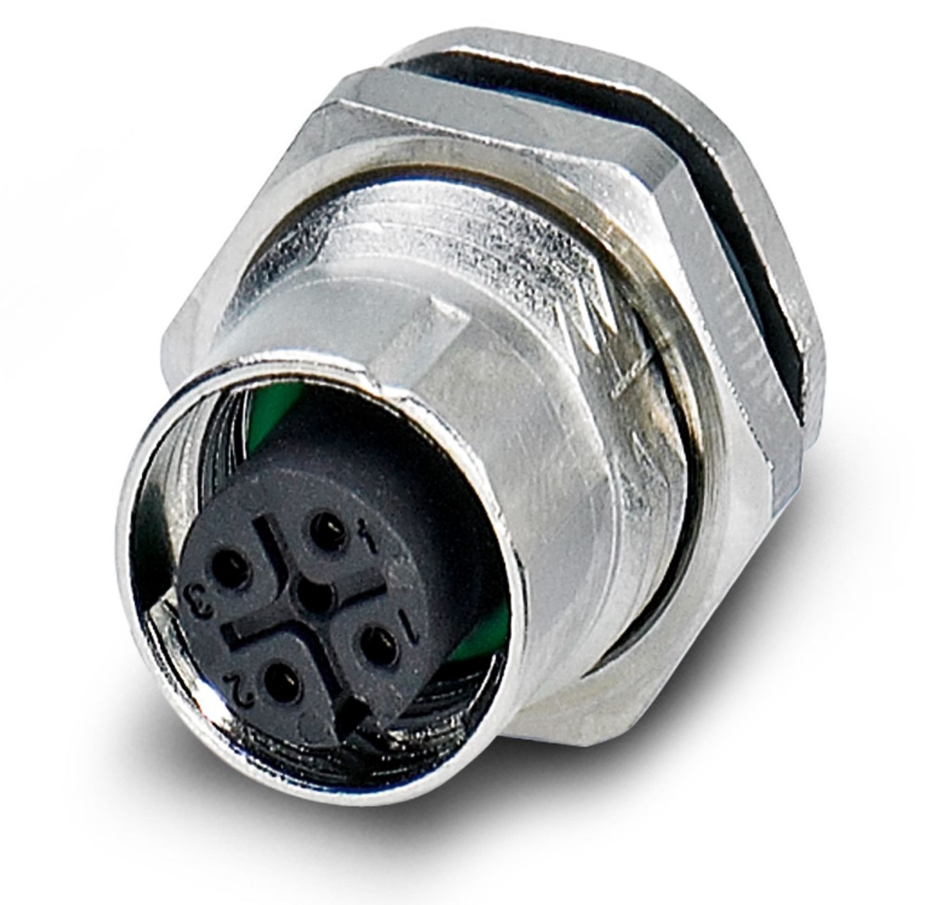Phoenix Contact Circular Connector, 4 Contacts, Rear, M12 Connector, Socket, Female, IP65, IP67