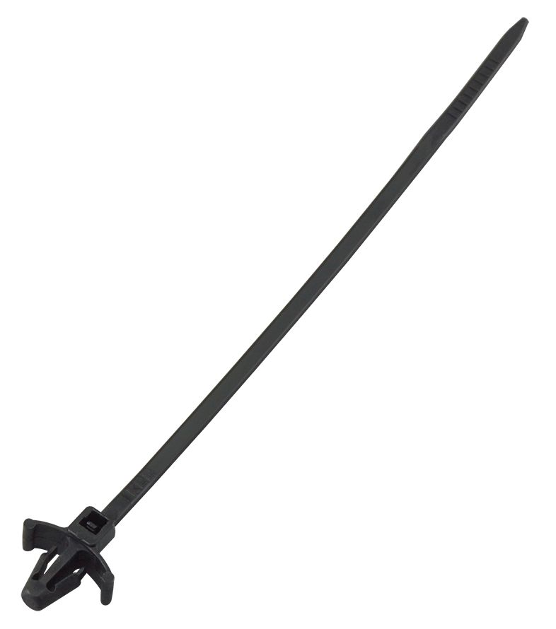 RS PRO Cable Tie, 112mm x 2.5 mm, Black Nylon, Pk-100