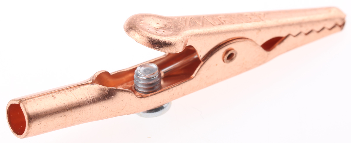 Mueller Electric Crocodile Clip 4 mm Connection, Copper Contact, 10A