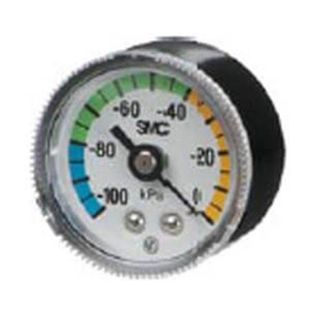 SMC R 1/8 Analogue Pressure Gauge 1bar Back Entry 42.5mm Outside Diameter