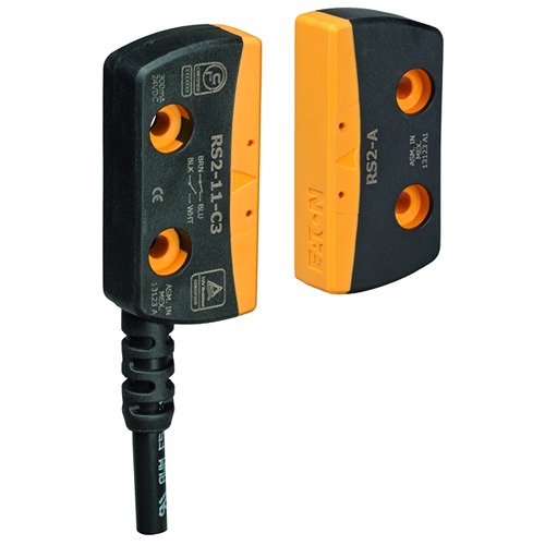Eaton Magnetic Non-Contact Safety Switch, 24V dc, Plastic Housing, 2NC, M12