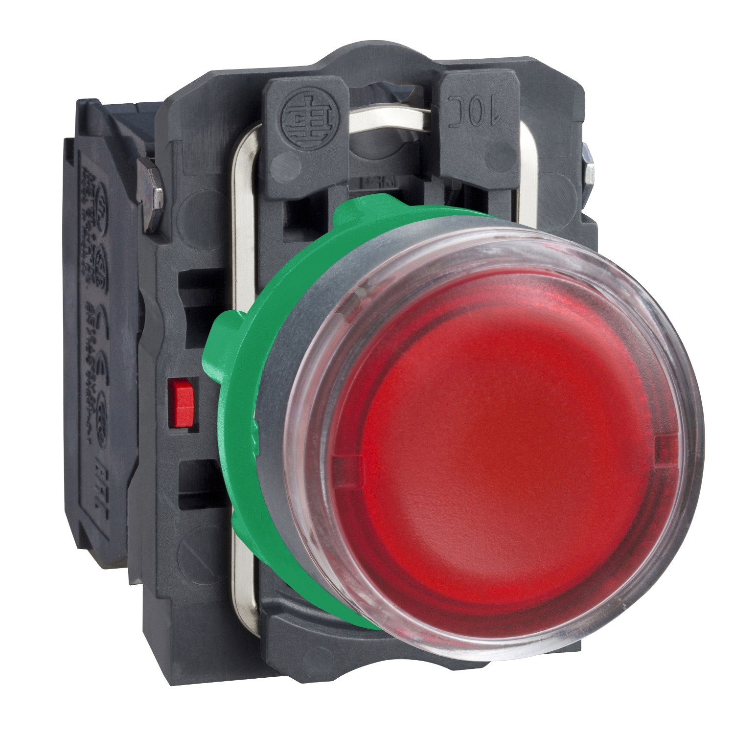 Schneider Electric XB5 Series Illuminated Push Button, 22mm Cutout, 1NO + 1NC, 240V, IP66, IP67, IP69