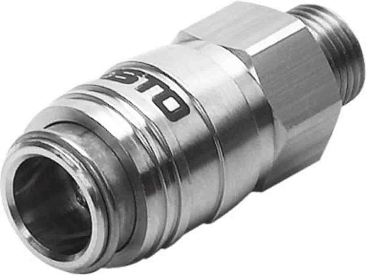 Festo Brass Male Pneumatic Quick Connect Coupling, G 1/8 Threaded