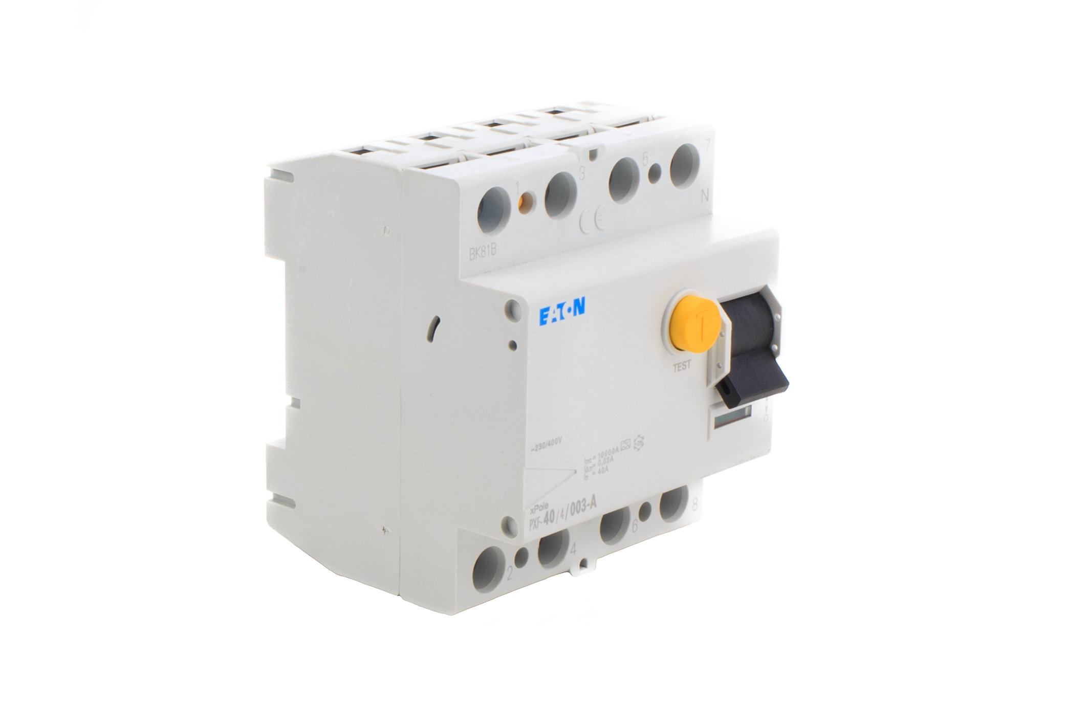 Eaton PXF-A RCCB, 40A, 3+N Pole, 30mA, Type A, 400V ac