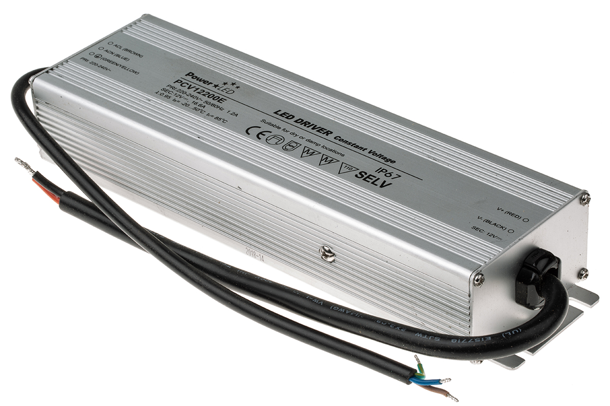 PowerLED LED Driver, 12V Output, 200W Output, 0 → 16.8A Output, Constant Voltage