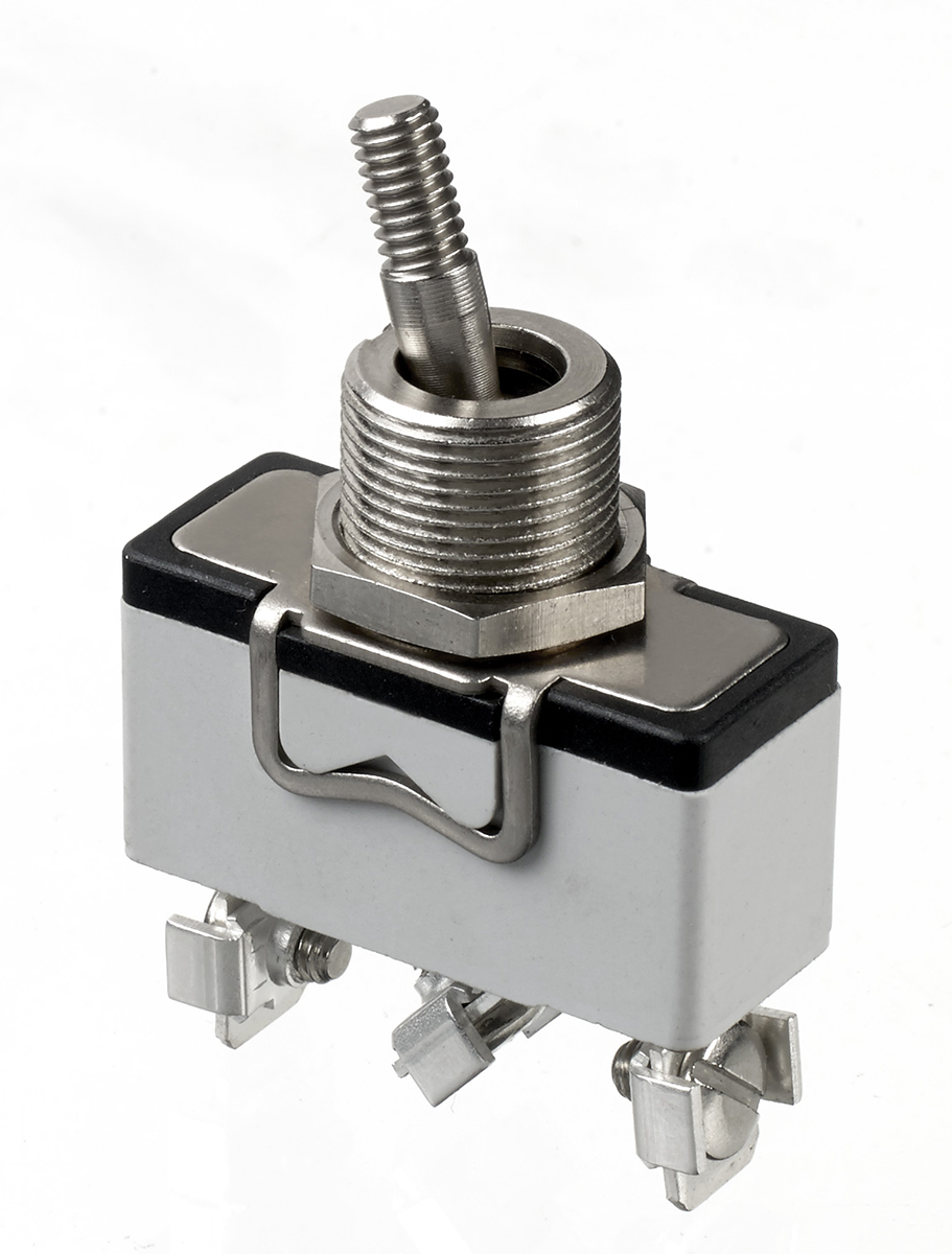 APEM Toggle Switch, Panel Mount, On-(On), SPDT, Screw Terminal, 250V ac