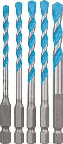 Bosch 5-Piece Tile Drill Bit Set for Multi-Material, 8mm Max, 4mm Min, Diamond Bits