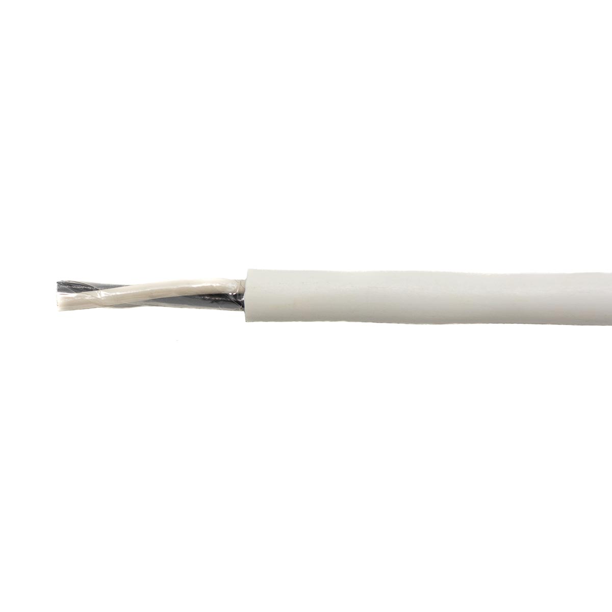 Alpha Wire Alpha Essentials Communication & Control Control Cable, 2 Cores 24 AWG, Unscreened, 30 m, White Polyvinyl