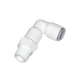 Legris LF6300 LIQUIfit Series Elbow Threaded Adaptor, R 1/8 Male to Push In 6 mm, Threaded-to-Tube Connection Style