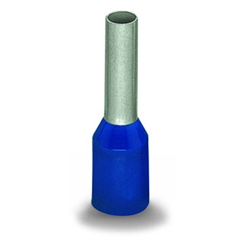 WAGO, 216 Insulated Bootlace Ferrule, 18mm Pin Length, 2.2mm Pin Diameter, Blue