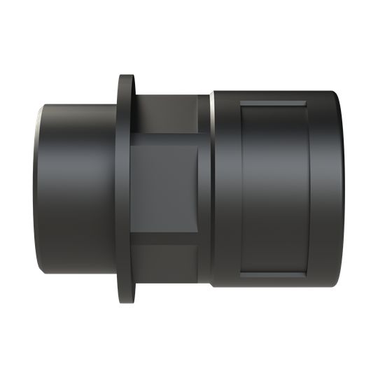 Straight, Conduit Fitting, 23mm Nominal Size, M32, Polyamide 6, Black