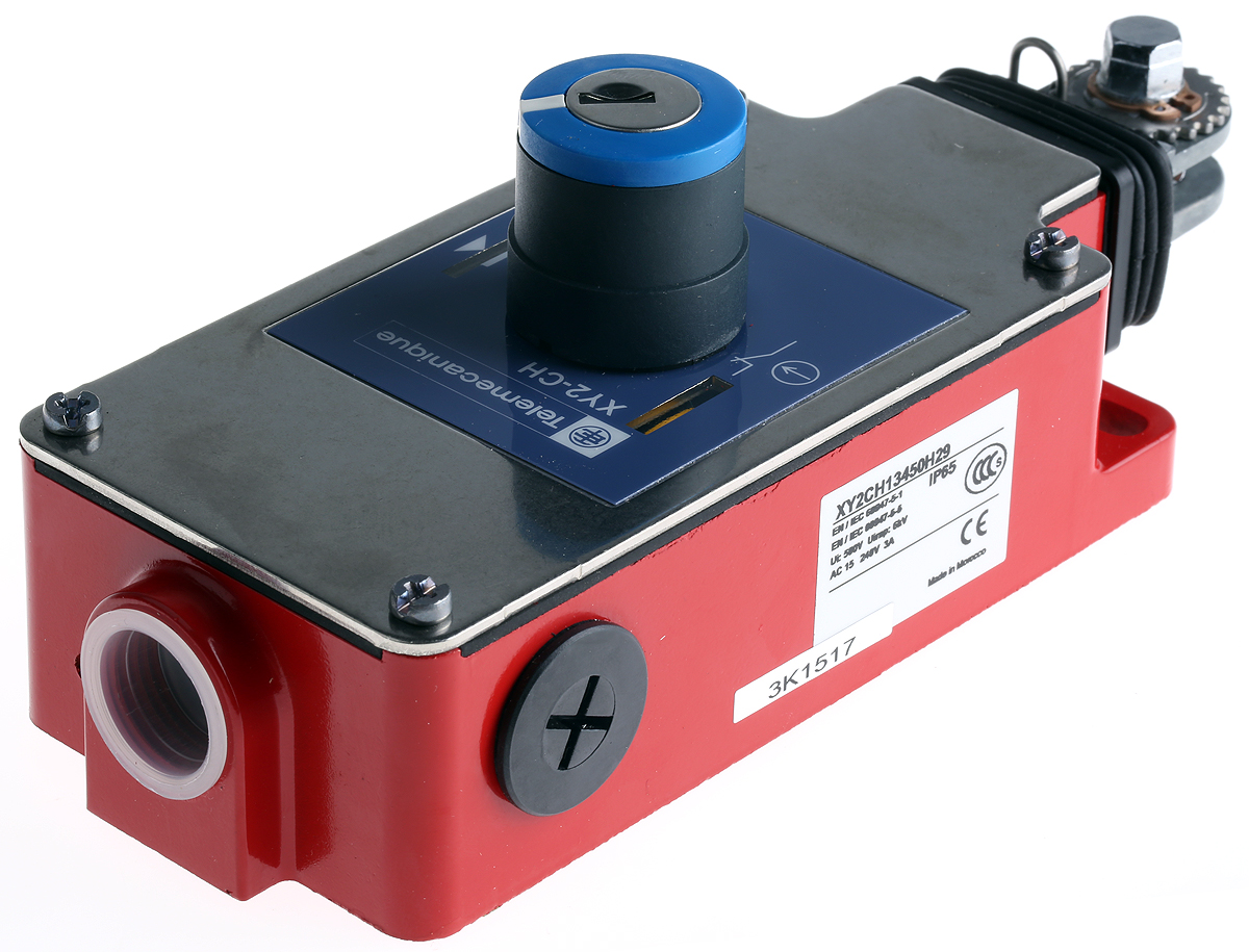 Telemecanique Sensors XY2-CH Rope Pull Switch, 15m, NO/NC, Straight