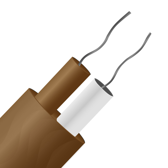 RS PRO Type T Thermocouple Cable/Wire, 50m, Unscreened, PTFE Insulation, +260°C Max, 1/0.508mm