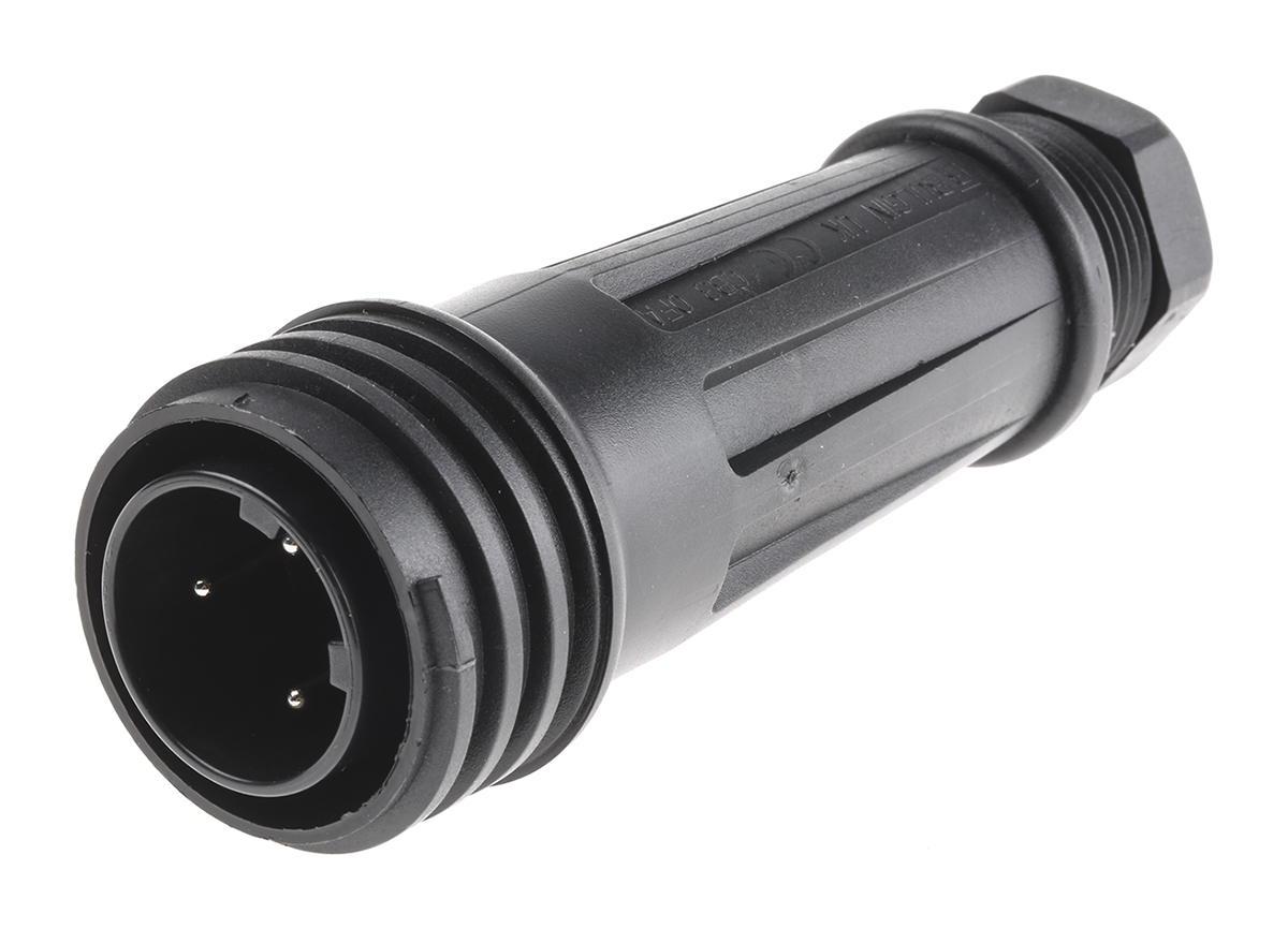 Bulgin Circular Connector, 3 Contacts, Cable, Standard Connector, Plug, Male, IP68, Buccaneer 900 Series