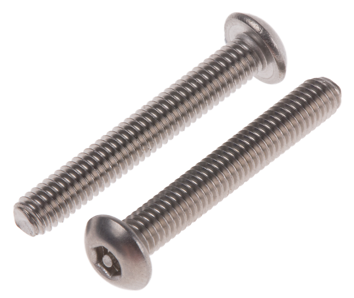 RS PRO Plain Button Stainless Steel Tamper Proof Security Screw, M3 x 20mm