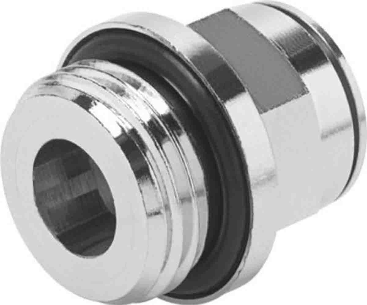 Festo Straight Threaded Adaptor, G 1/2 Male to Push In 12 mm, Threaded-to-Tube Connection Style, 558672
