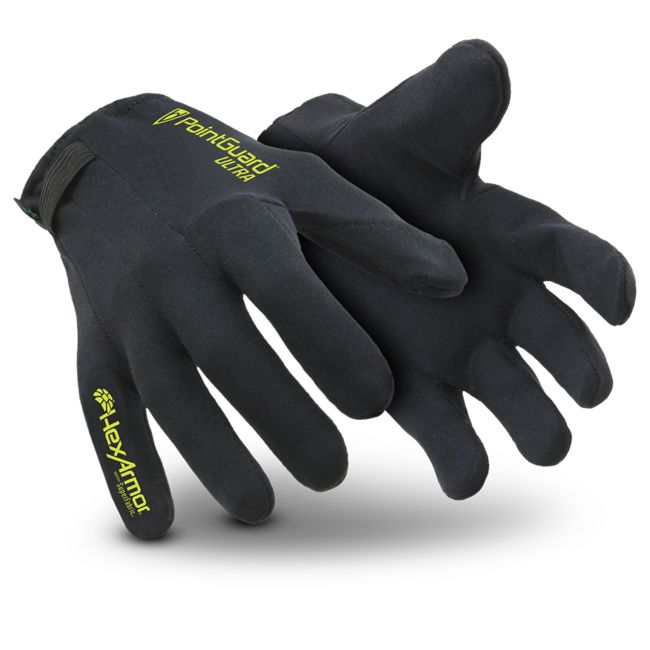 Hexarmor Black Spandex Work Gloves, Size 8