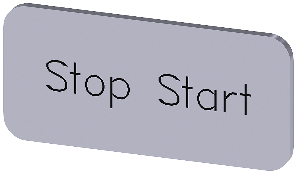 Siemens Labeling plate, Stop - Start