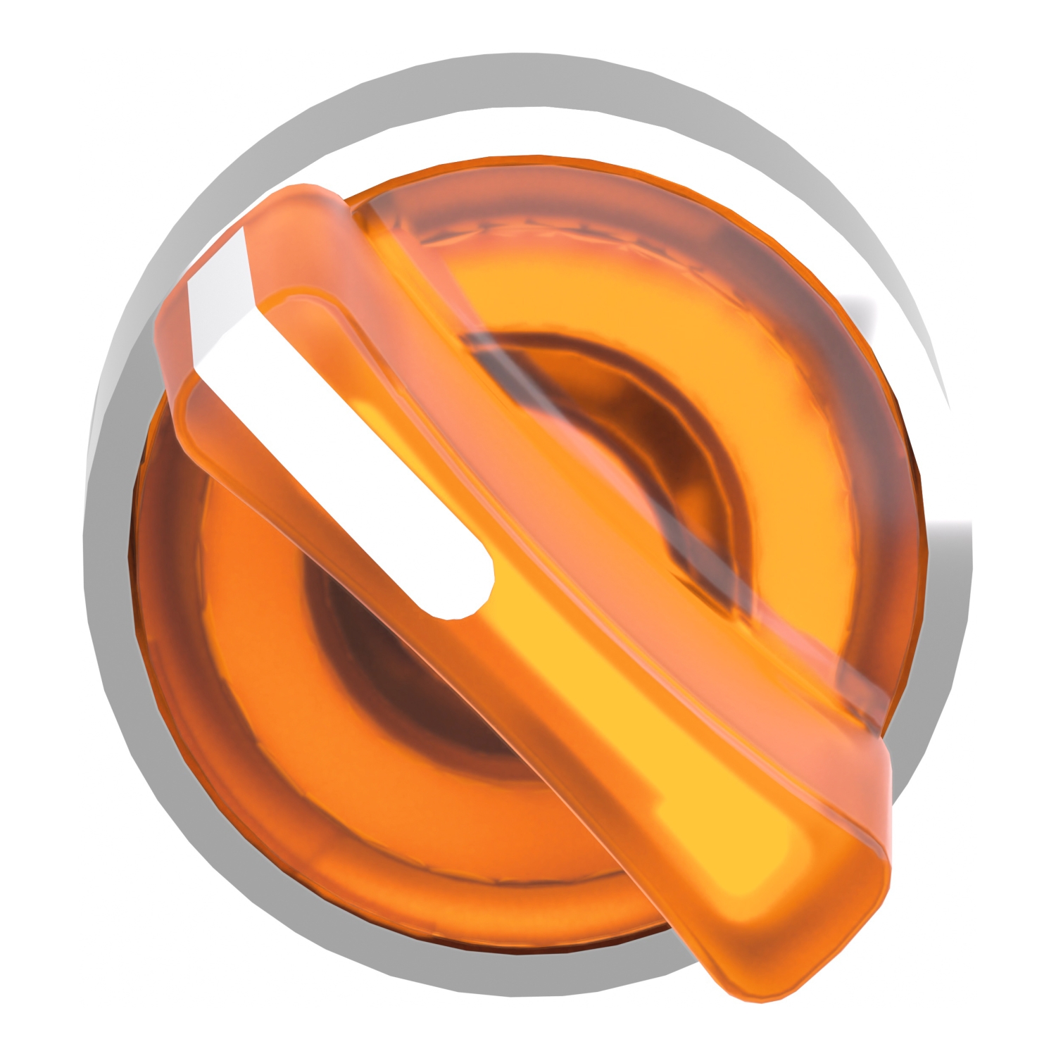 Schneider Electric Harmony XB4 Series 2 Position Selector Switch Head, 22mm Cutout, Orange Handle