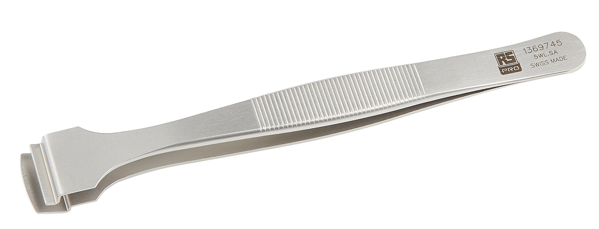RS PRO 130 mm, Stainless Steel, Wafer, Tweezers