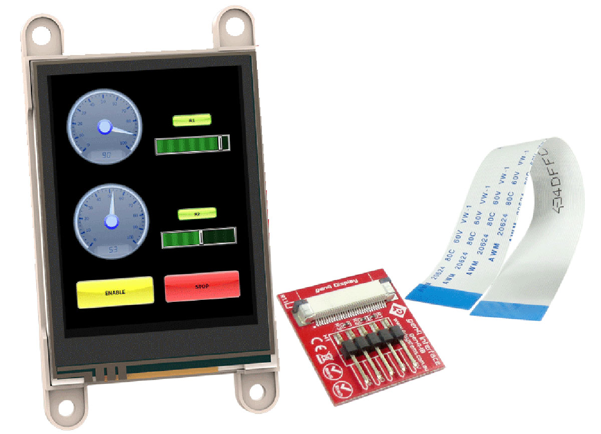 4D Systems gen4-uLCD-24DT TFT LCD Colour Display / Touch Screen, 2.4in, 240 x 320pixels